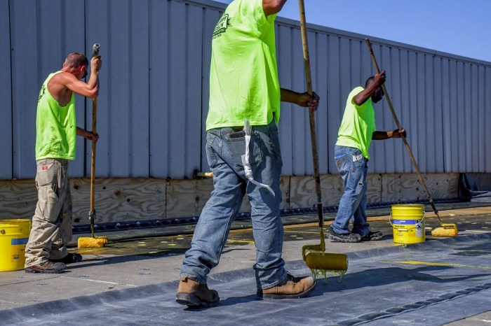 Industrial flat roof repair