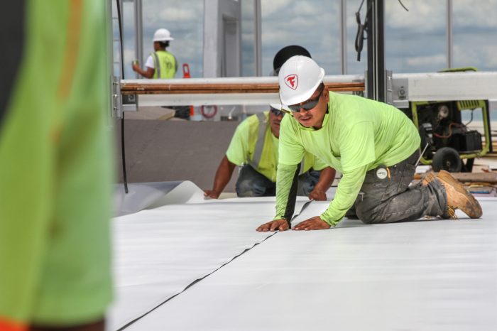 Commercial flat roof repair near me