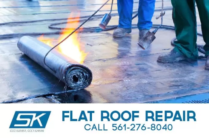 Industrial flat roof repair
